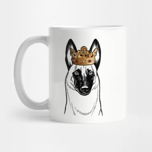 Belgian Malinois Dog King Queen Wearing Crown Mug